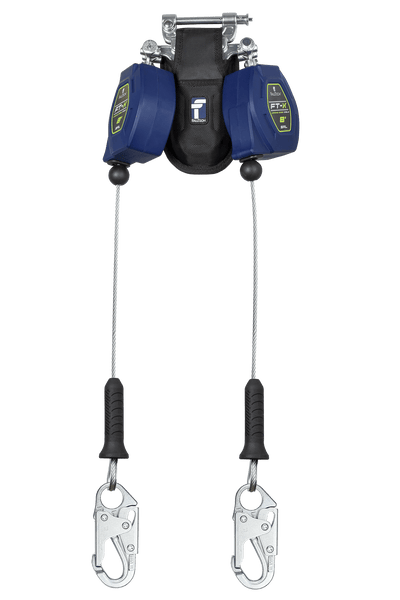 FallTech 8' FT-X Class 2 Twin-leg Leading Edge SRL - Steel Snap Hooks - 82808TP1