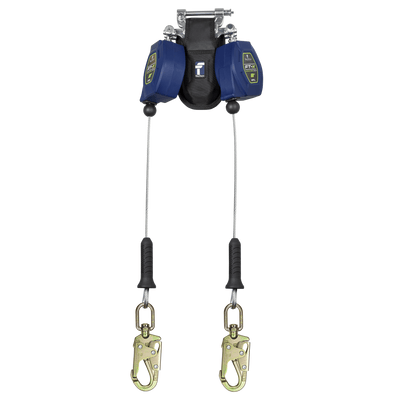 FallTech 8' FT-X Class 2 Twin-leg Leading Edge SRL - Steel Snap Hooks - 82808TP2
