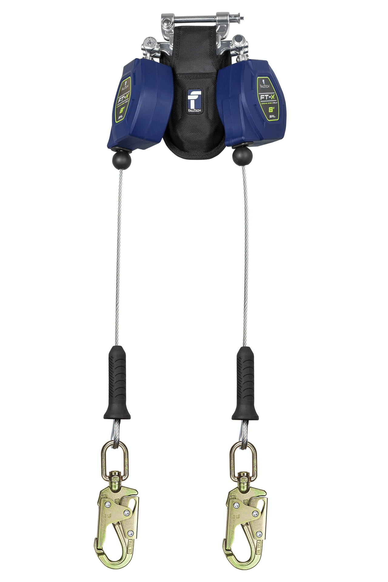 FallTech 8' FT-X Class 2 Twin-leg Leading Edge SRL - Steel Snap Hooks - 82808TP2