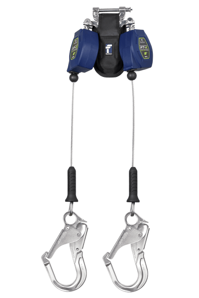 FallTech 8' FT-X Class 2 Twin-leg Leading Edge SRL - Aluminum Rebar Hooks - 82808TP5