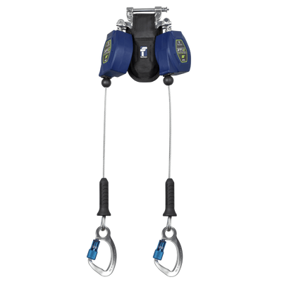FallTech 8' FT-X Class 2 Twin-leg Leading Edge SRL - Aluminum CE Carabiners - 82808TP6