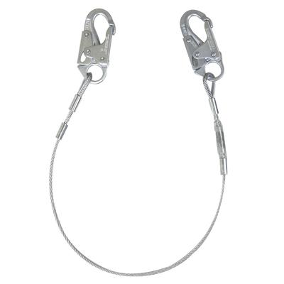 FallTech 3' Cable Restraint Lanyard Fixed-length with Steel Snap Hooks - 830636