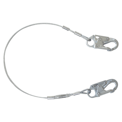 FallTech 3' Cable Restraint Lanyard Fixed-length with Steel Snap Hooks - 830636