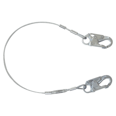 FallTech 3' Cable Restraint Lanyard Fixed-length with Steel Snap Hooks - 830636