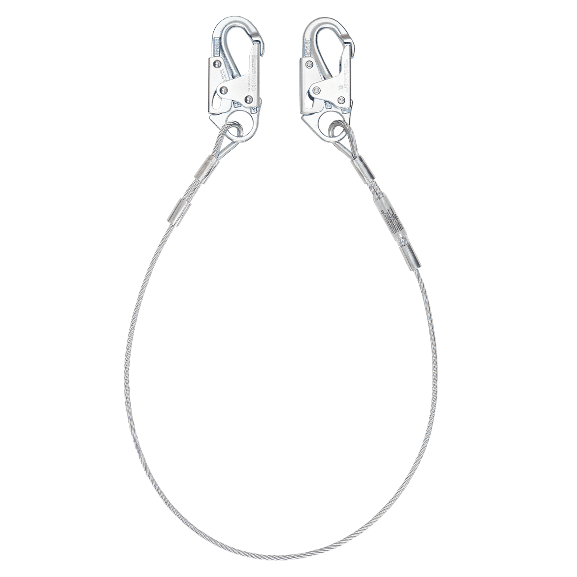 FallTech 5' Cable Restraint Lanyard Fixed-length with Steel Snap Hooks - 83065