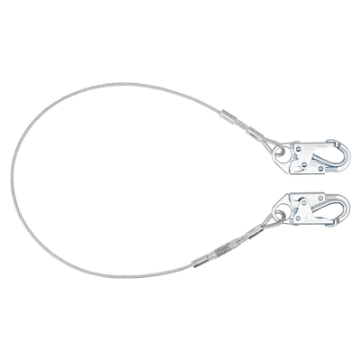 FallTech 6' Cable Restraint Lanyard Fixed-length with Steel Snap Hooks - 8306