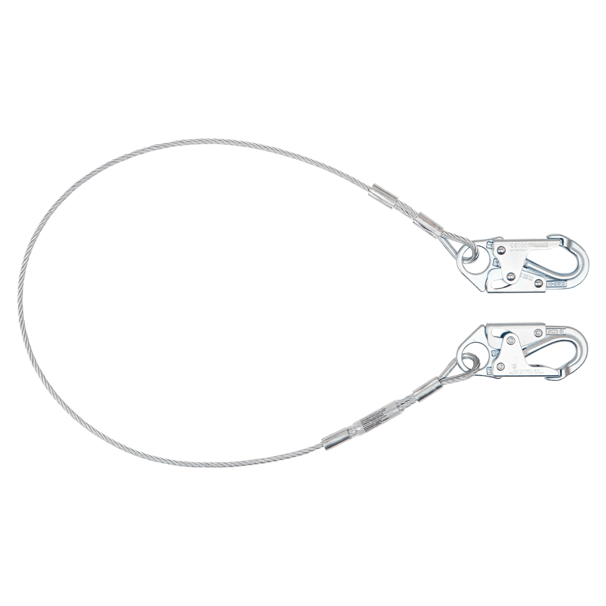 FallTech 10' Coated Cable Restraint Lanyard Fixed-length with Steel Snap Hooks - 830710