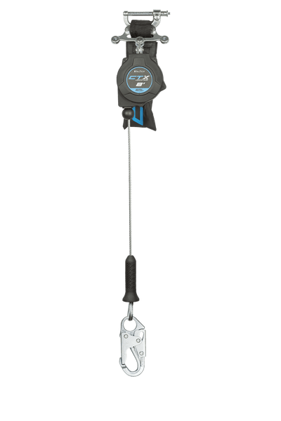 FallTech 8' CTX Cable Class 2 Leading Edge SRL-P Single-leg with Steel Snap Hook - 83208SP1