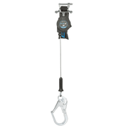 FallTech 8' CTX Cable Class 2 Leading Edge SRL-P Single-leg with Steel Rebar Hook - 83208SP3