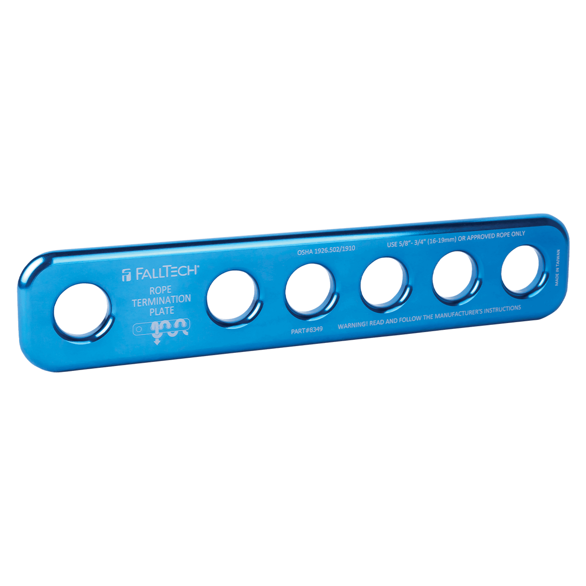 FallTech 10" Rope Termination Plate Aluminum Alloy - 8349