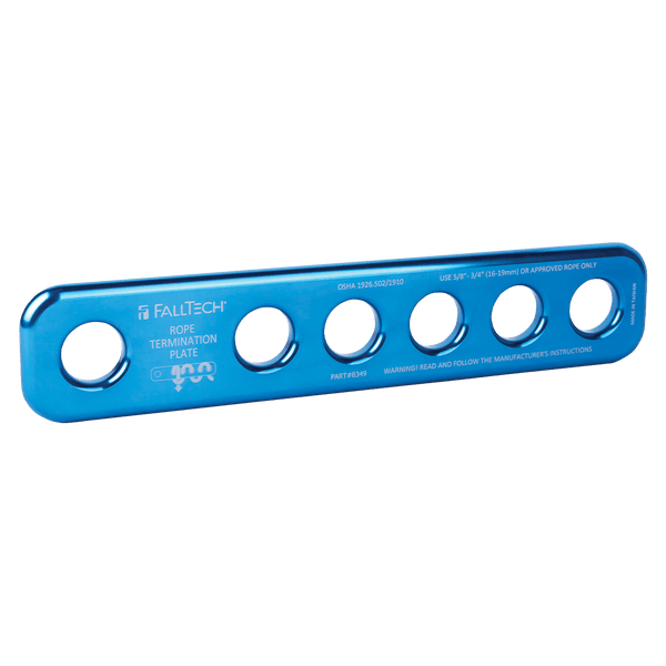 FallTech 10" Rope Termination Plate Aluminum Alloy - 8349