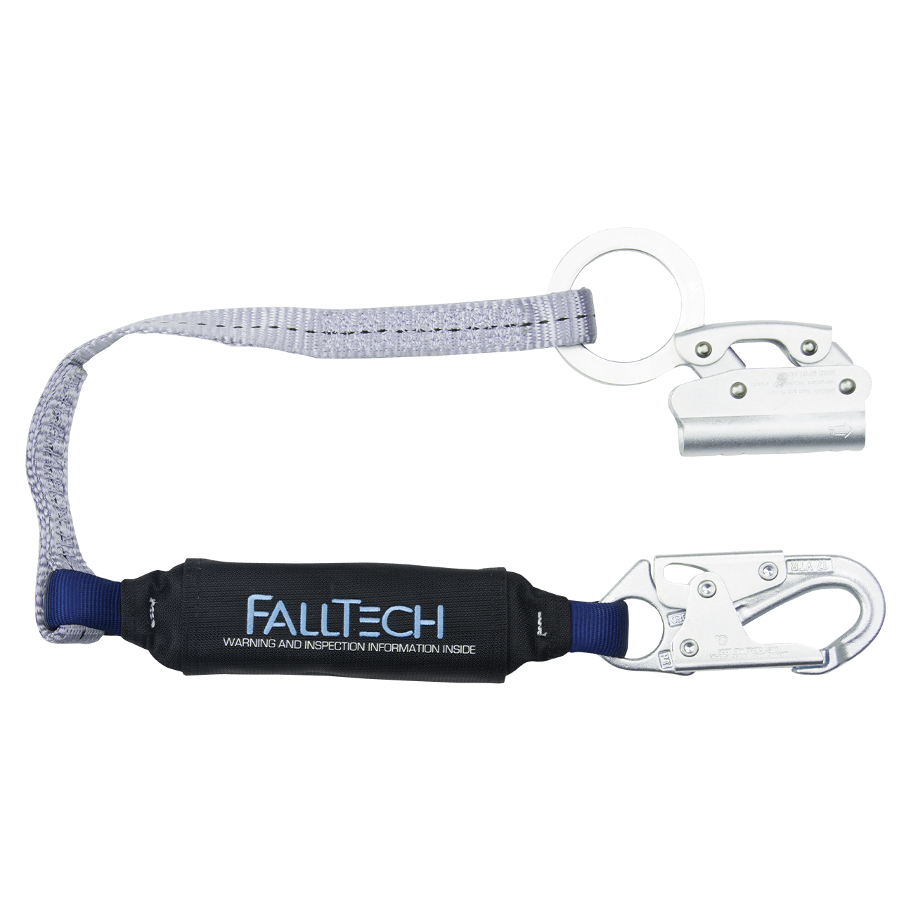 FallTech Manual Rope Adjuster with 3' ViewPack Energy Absorbing Lanyard - 8353