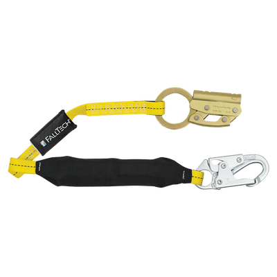 FallTech Manual Rope Adjuster with 3' FT Basic Soft Pack Energy Absorbing Lanyard - 8353LT