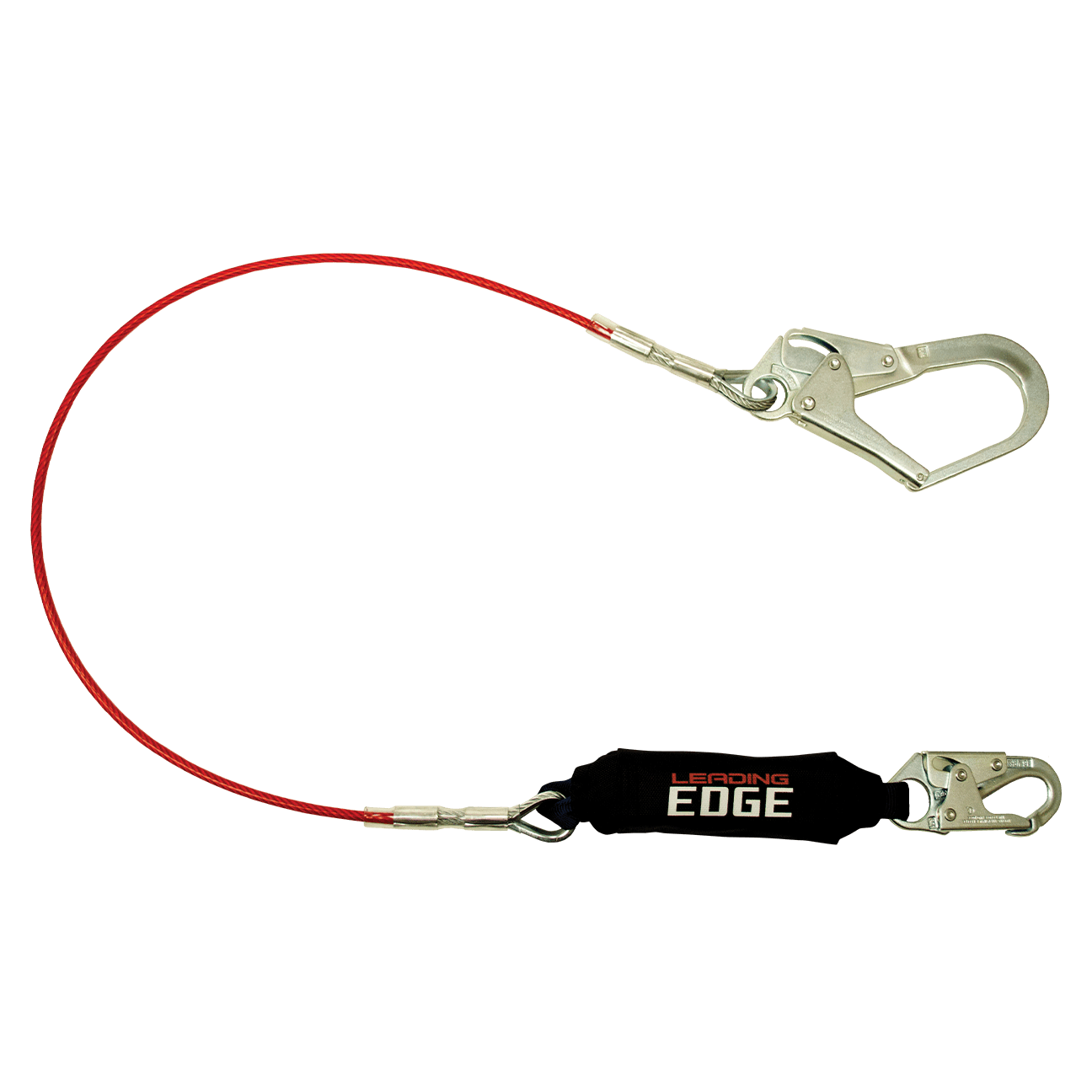 FallTech 6' Leading Edge Cable Energy Absorbing Lanyard Single-leg with Steel Connectors - 8354LE3