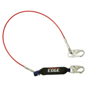 FallTech 6' Leading Edge Cable Energy Absorbing Lanyard Single-leg with Steel Snap Hooks - 8354LE
