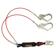 FallTech 6' Leading Edge Cable Energy Absorbing Lanyard Double-leg with SRL D-ring - 8354LEY3D