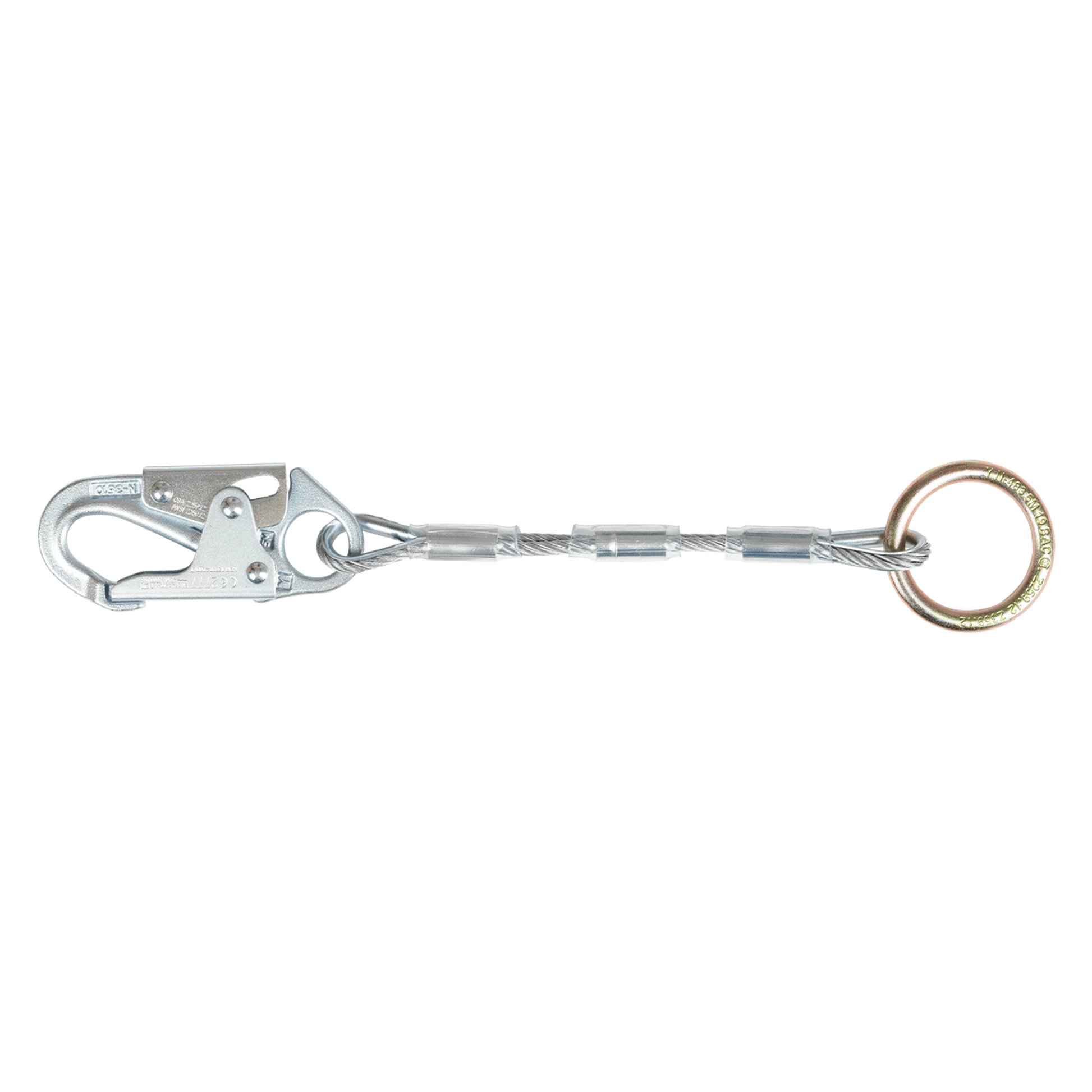 FallTech 18" Cable Dorsal D-ring Extender with Steel Snap Hook - 8366C