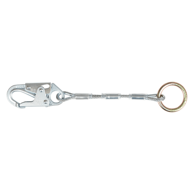 FallTech 18" Cable Dorsal D-ring Extender with Steel Snap Hook - 8366C