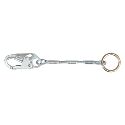FallTech 18" Cable Dorsal D-ring Extender with Steel Snap Hook - 8366C