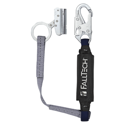 FallTech Trailing Rope Adjuster with 3' ViewPack Energy Absorbing Lanyard - 8368
