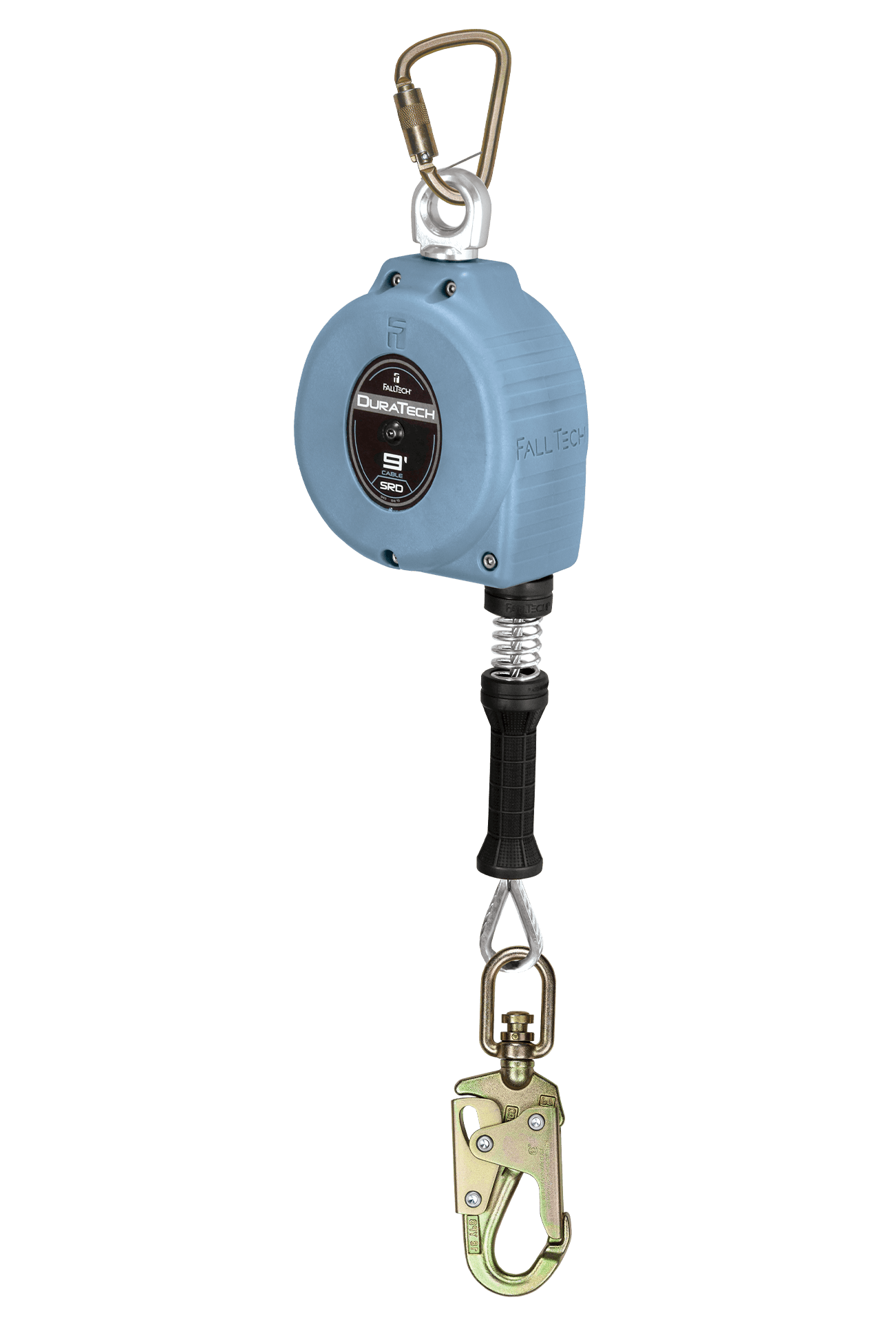 FallTech 9' DuraTech Cable SRL with Steel Swivel Snap Hook Includes Steel Anchorage Carabiner - 83709SB7
