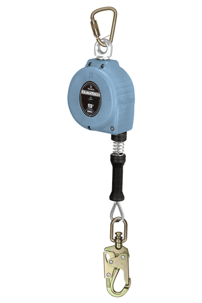 FallTech 9' DuraTech Cable SRL with Steel Swivel Snap Hook Includes Steel Anchorage Carabiner - 83709SB7