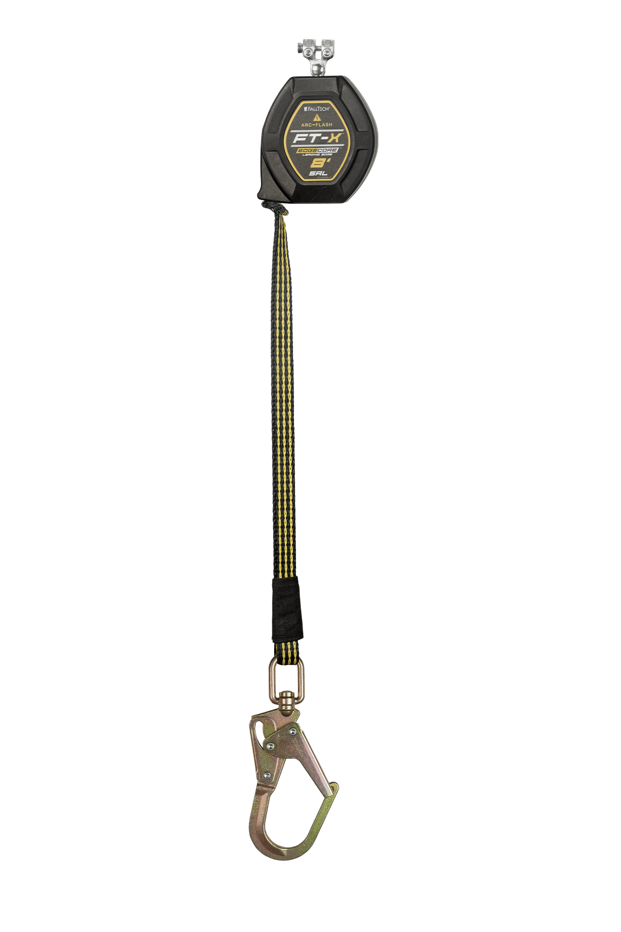 FallTech 8' FT-X EdgeCore Arc Flash Class 2 Leading Edge SRL-P - Replacement-leg with Steel Mini Swivel Rebar Hook - 84008RP0S