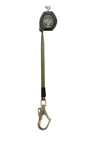 FallTech 8' FT-X EdgeCore Arc Flash Class 2 Leading Edge SRL-P - Replacement-leg with Steel Mini Swivel Rebar Hook - 84008RP0S