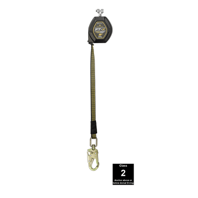 FallTech 8' FT-X EdgeCore Arc Flash Class 2 Leading Edge SRL-P - Replacement-leg with Steel Swivel Snap Hook - 84008RP2
