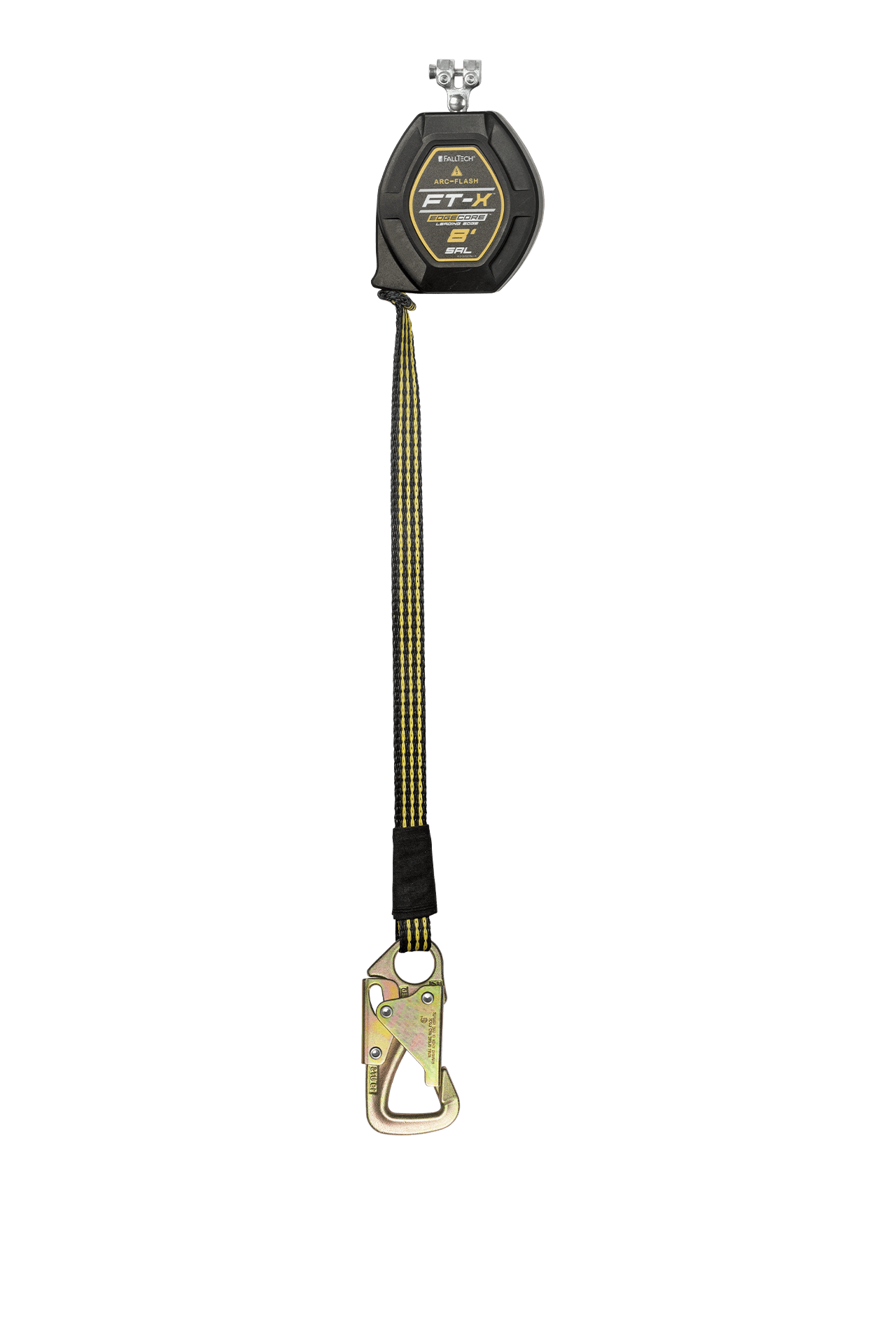 FallTech 8' FT-X EdgeCore Arc Flash Tie-Back Class 2 Leading Edge SRL-P - Replacement-leg with Steel 5k Snap Hook - 84008RP8S