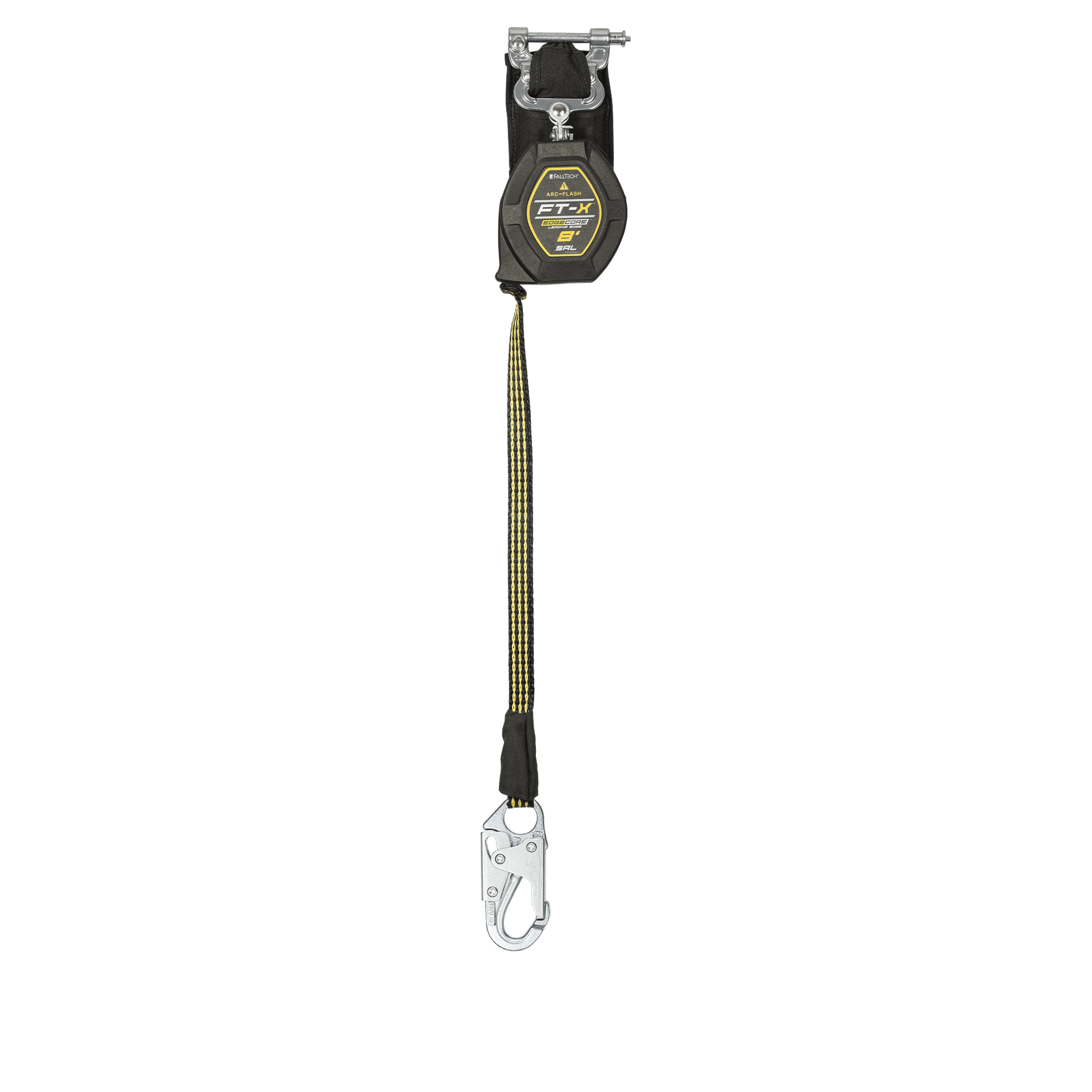 FallTech 8' FT-X EdgeCore Arc Flash Class 2 Leading Edge SRL-P - Single-leg with Steel Snap Hook - 84008SP1