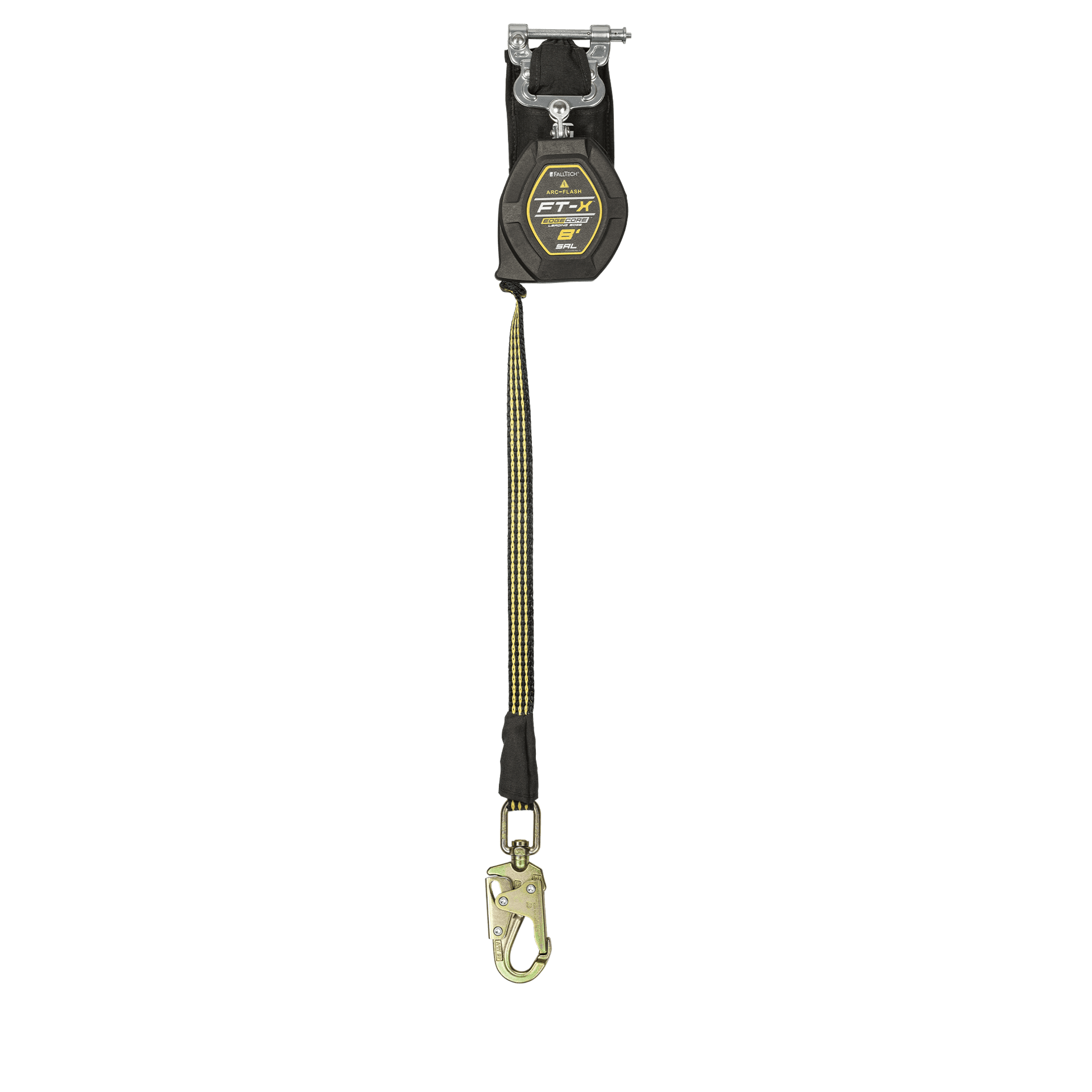 FallTech 8' FT-X EdgeCore Arc Flash Class 2 Leading Edge SRL-P - Single-leg with Steel Swivel Snap Hook - 84008SP2