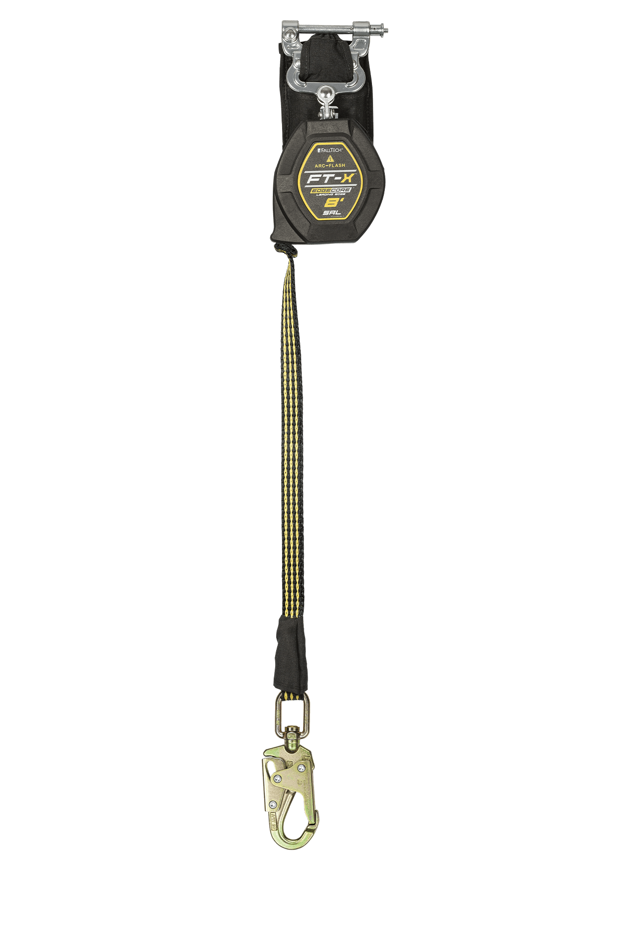 FallTech 8' FT-X EdgeCore Arc Flash Class 2 Leading Edge SRL-P - Single-leg with Steel Swivel Snap Hook - 84008SP2