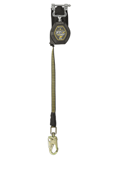 FallTech 8' FT-X EdgeCore Arc Flash Class 2 Leading Edge SRL-P - Single-leg with Steel Swivel Snap Hook - 84008SP2