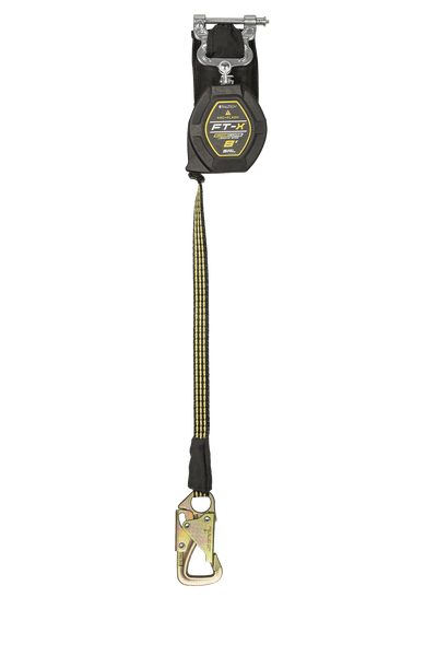 FallTech 8' FT-X EdgeCore Arc Flash Tie-Back Class 2 Leading Edge SRL-P - Single-leg with Steel 5k Snap Hook - 84008SP8S