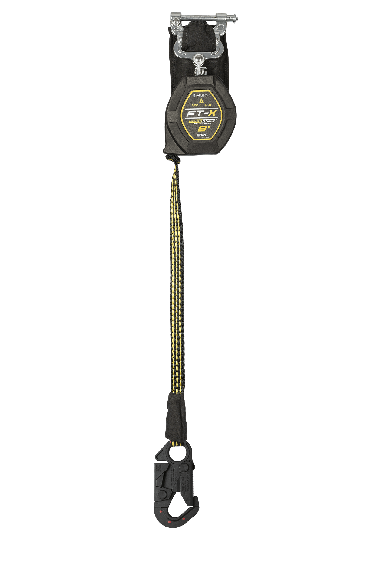 FallTech 8' FT-X EdgeCore Arc Flash Class 2 Leading Edge SRL-P - Single-leg with Dielectric Snap Hook - 84008SPD1