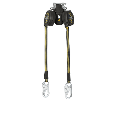 FallTech 8' FT-X EdgeCore Arc Flash Class 2 Leading Edge SRL-P - Twin-leg with Steel Snap Hooks - 84008TP1