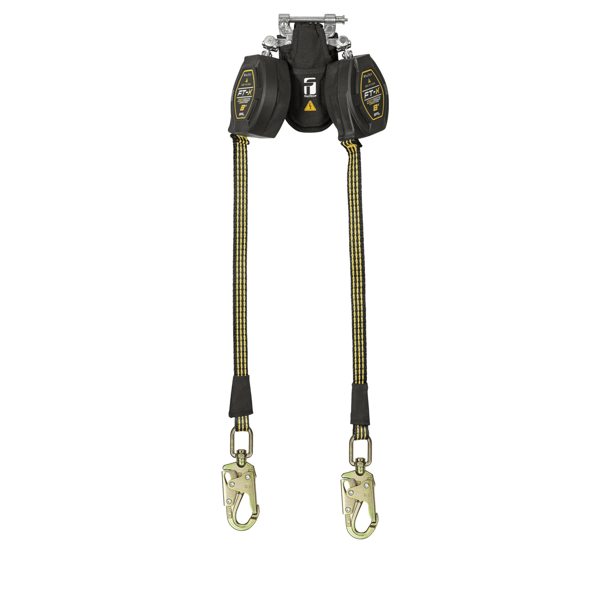 FallTech 8' FT-X EdgeCore Arc Flash Class 2 Leading Edge SRL-P - Twin-leg with Steel Swivel Snap Hooks - 84008TP2