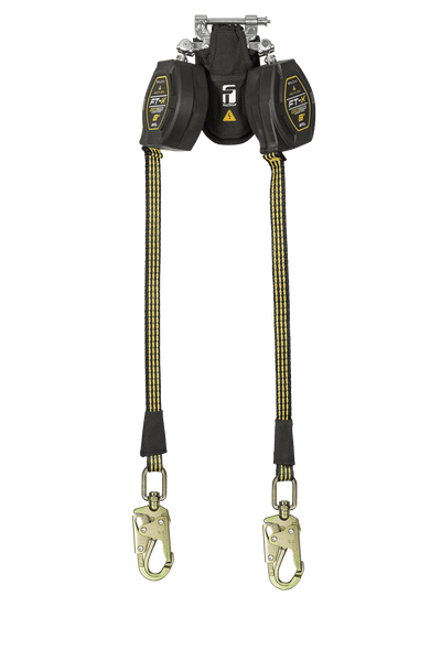 FallTech 8' FT-X EdgeCore Arc Flash Class 2 Leading Edge SRL-P - Twin-leg with Steel Swivel Snap Hooks - 84008TP2