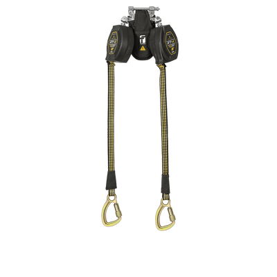 FallTech 8' FT-X EdgeCore Arc Flash Tie-Back Class 2 Leading Edge SRL-P - Twin-leg with Steel 5k Carabiners - 84008TP8