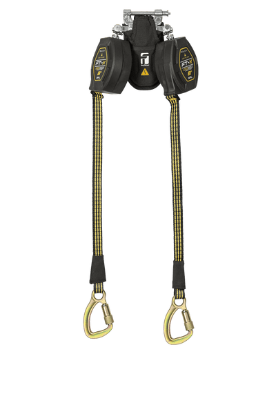 FallTech 8' FT-X EdgeCore Arc Flash Tie-Back Class 2 Leading Edge SRL-P - Twin-leg with Steel 5k Carabiners - 84008TP8