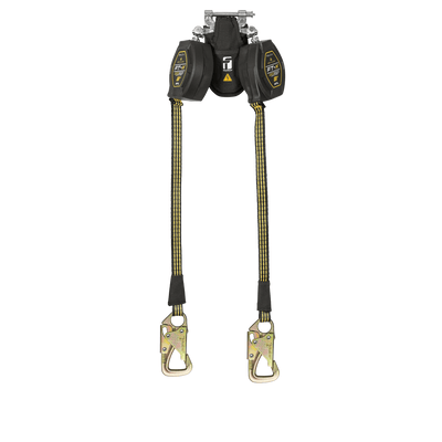 FallTech 8' FT-X EdgeCore Arc Flash Tie-Back Class 2 Leading Edge SRL-P - Twin-leg with Steel 5k Snap Hooks - 84008TP8S