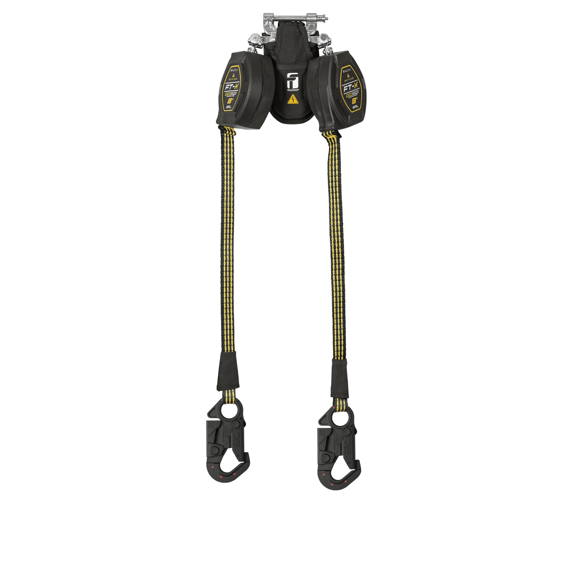 FallTech 8' FT-X EdgeCore Arc Flash Class 2 Leading Edge SRL-P - Twin-leg with Dielectric Snap Hooks - 84008TPD1