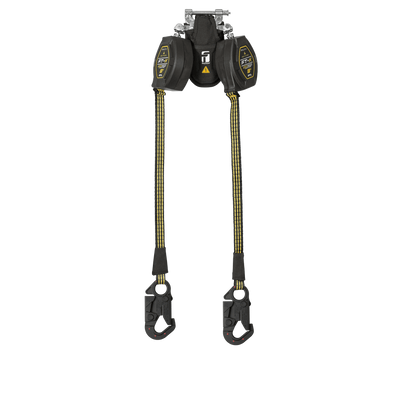 FallTech 8' FT-X EdgeCore Arc Flash Class 2 Leading Edge SRL-P - Twin-leg with Dielectric Snap Hooks - 84008TPD1
