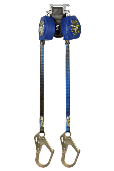 FallTech 6' FT-X Class 2 Twin Leg EdgeCore Leading Edge SRL - Steel Mini Rebar Hooks - 84106TP0