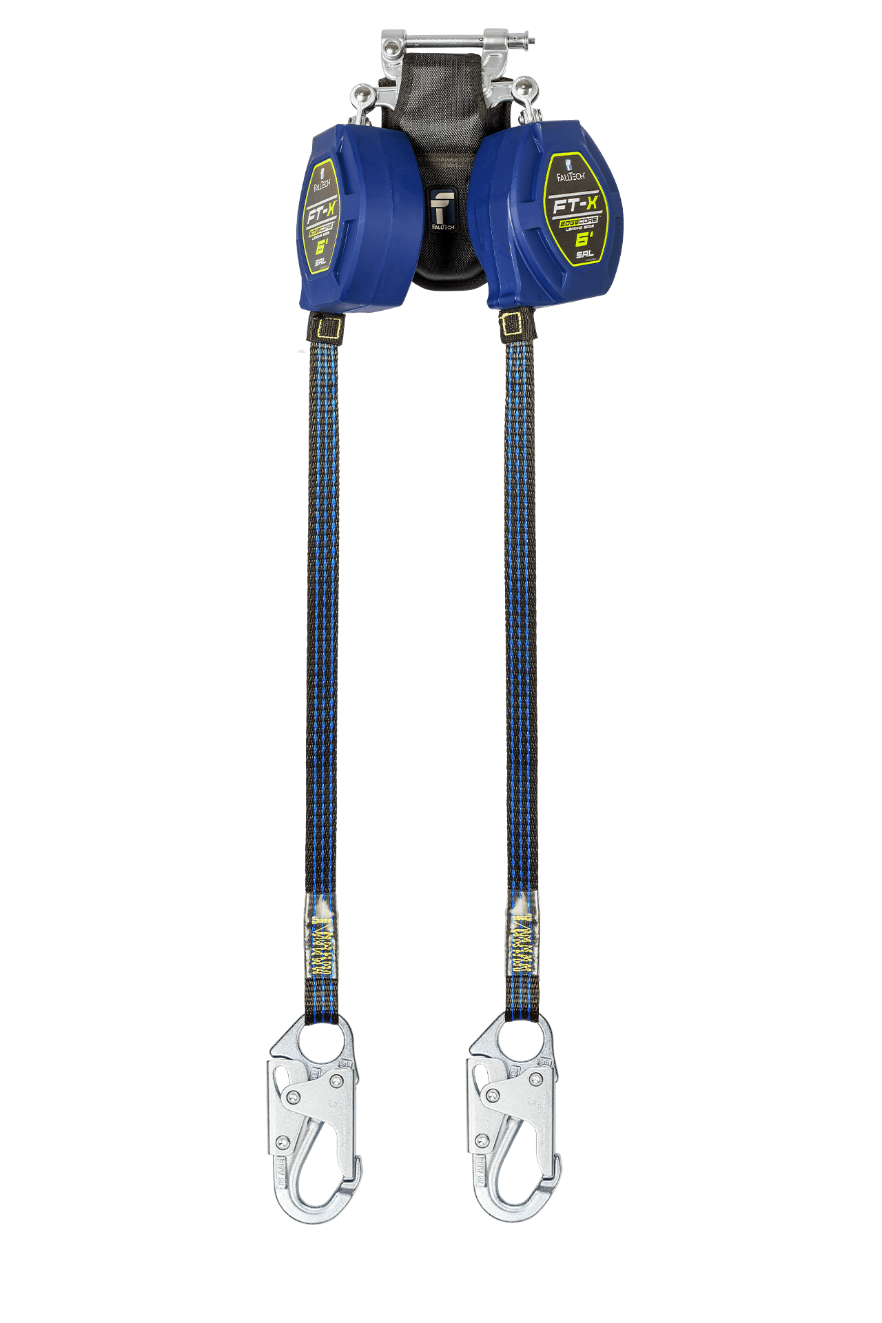 FallTech 6' FT-X Class 2 Twin Leg EdgeCore Leading Edge SRL - Steel Snap Hooks - 84106TP1