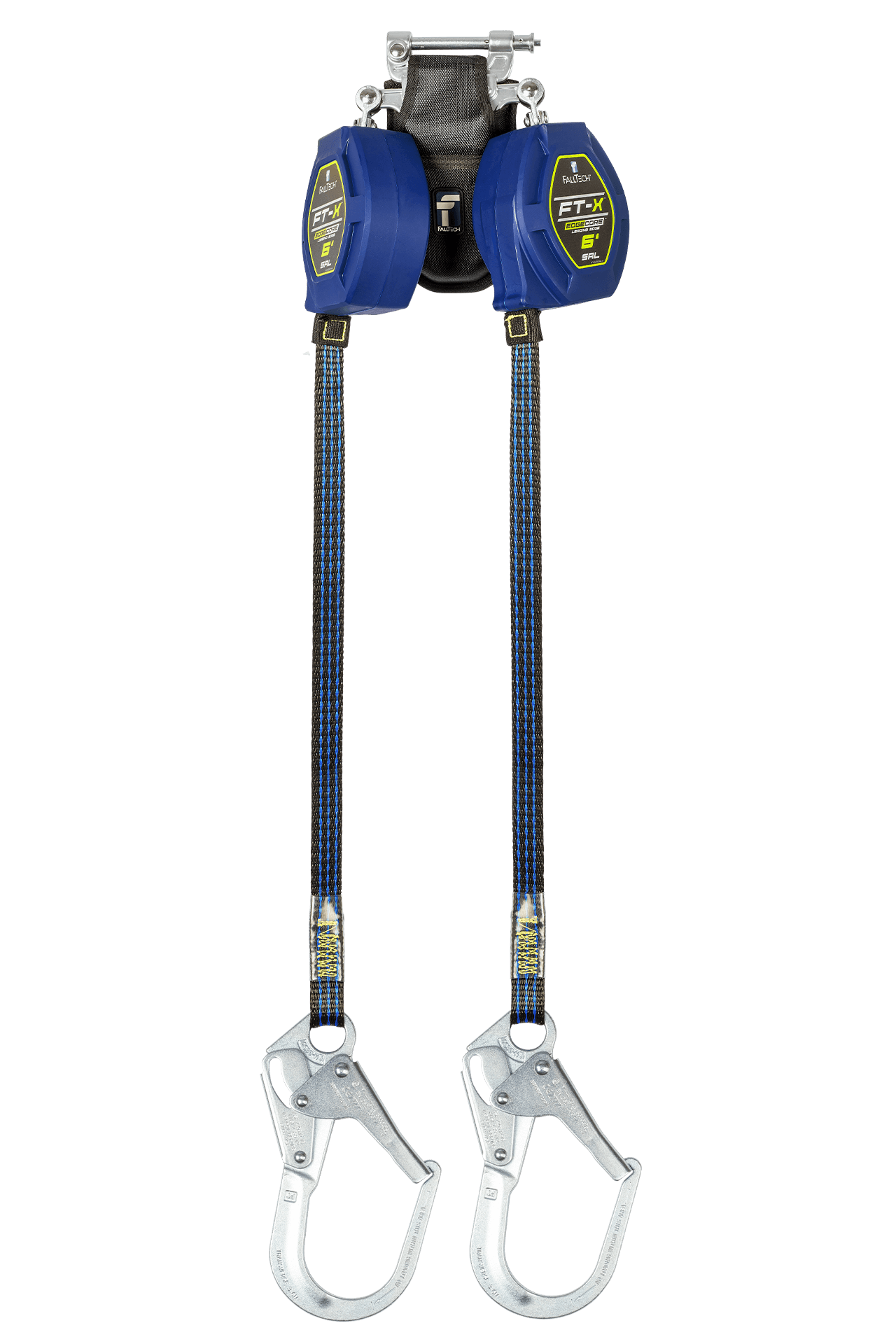 FallTech 6' FT-X Class 2 Twin Leg EdgeCore Leading Edge SRL - Steel Rebar Hooks - 84106TP3