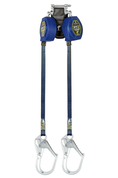 FallTech 6' FT-X Class 2 Twin Leg EdgeCore Leading Edge SRL - Steel Rebar Hooks - 84106TP3