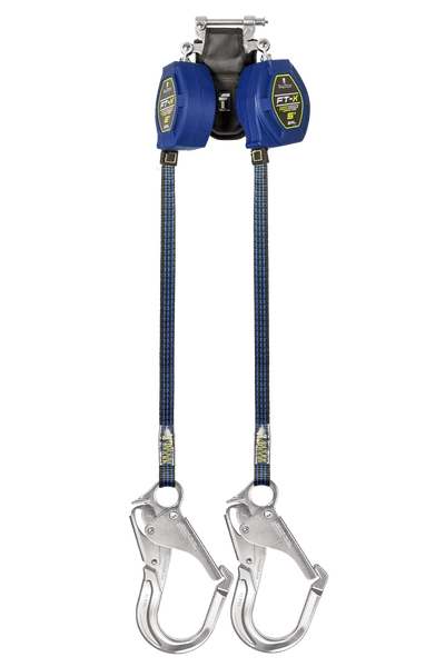 FallTech 6' FT-X Class 2 Twin Leg EdgeCore Leading Edge SRL - Aluminum Rebar Hooks - 84106TP5