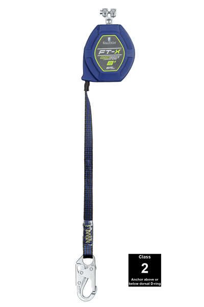 FallTech 8' FT-X EdgeCore Class 2 Leading Edge Personal SRL - Replacement-leg with Steel Snap Hooks - 84108RP1